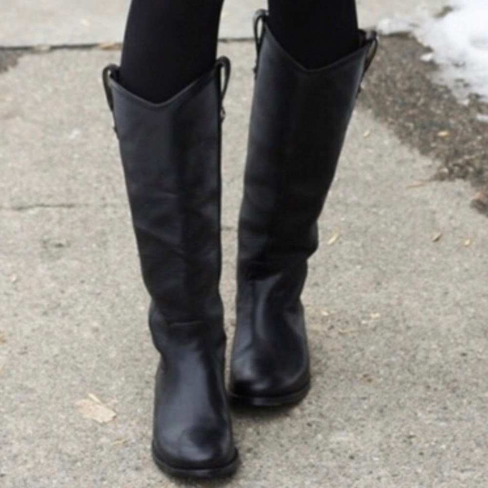 Frye Black Melissa Knee High Boots